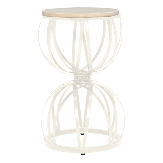 Amalfi Stone Top Hourglass Side Table 33