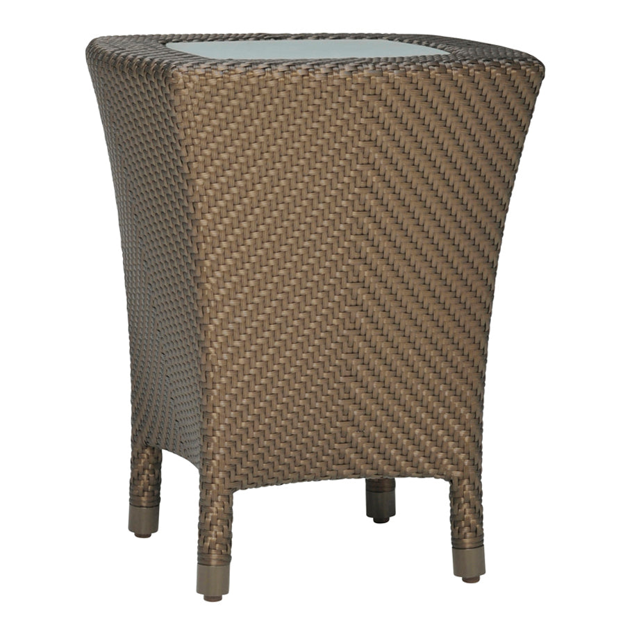 Amari Glass Top Side Table Square 45