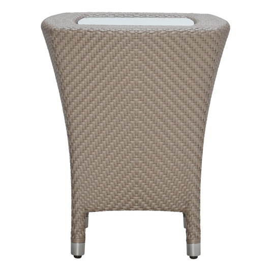 Amari Glass Top Side Table Square 45