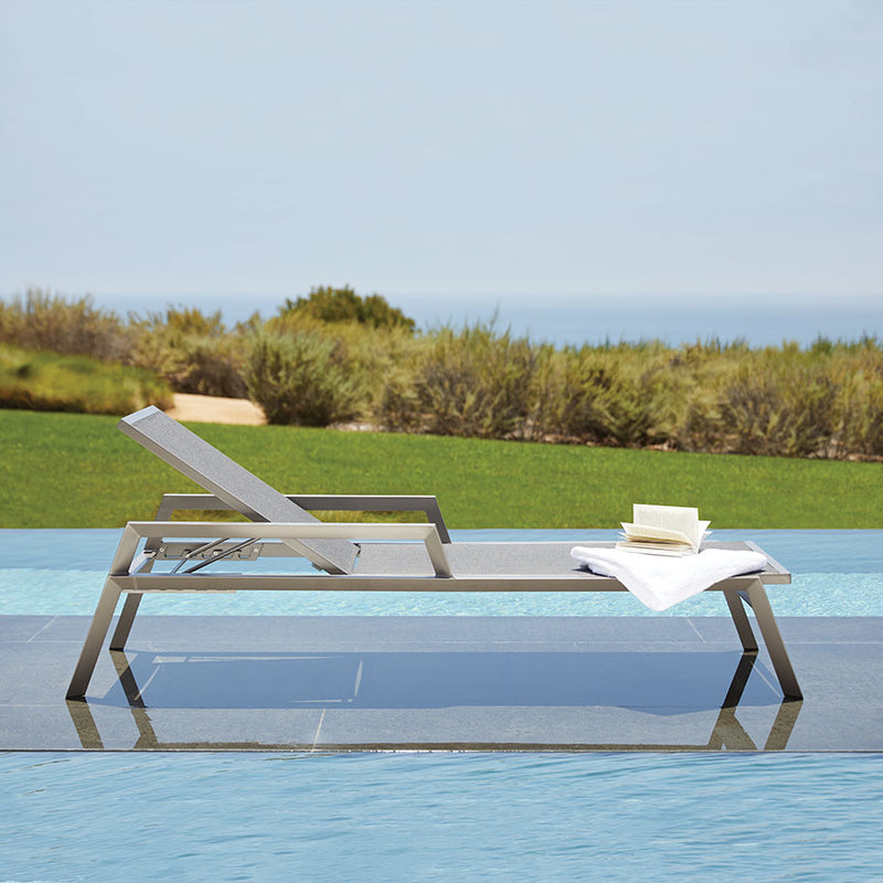 Trig Chaise Lounge With Arms