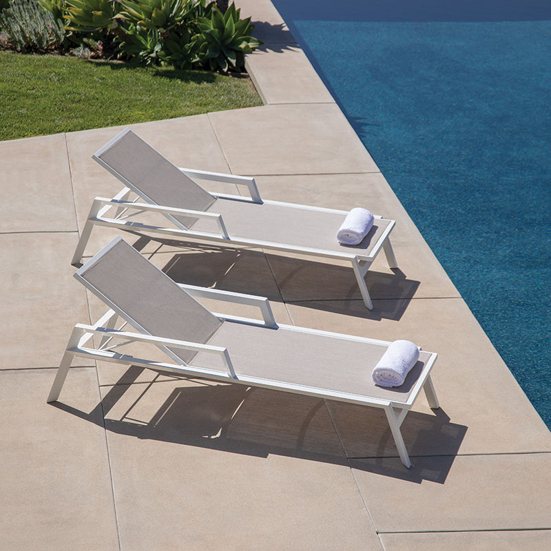 Trig Chaise Lounge With Arms