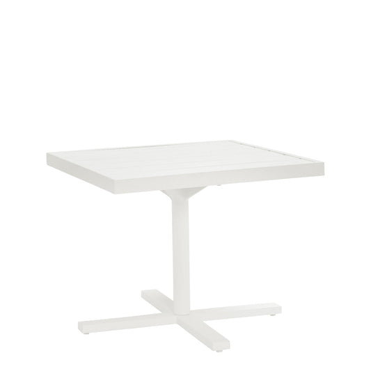 Duo Aluminum Side Table Square - Talc