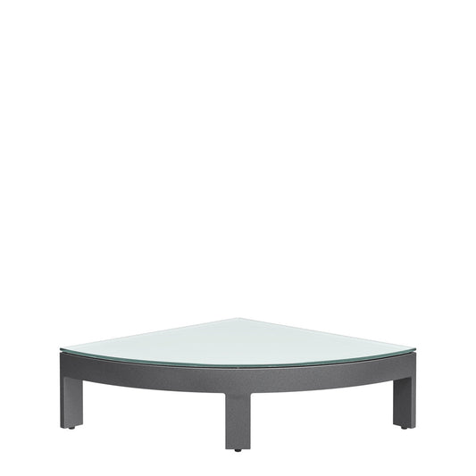 Matisse Glass Top Cocktail Table Corner Round