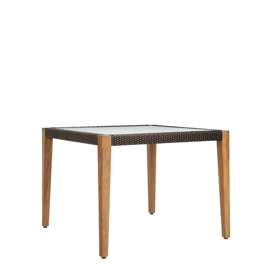 Quinta Teak / Woven Dining Table Square 100