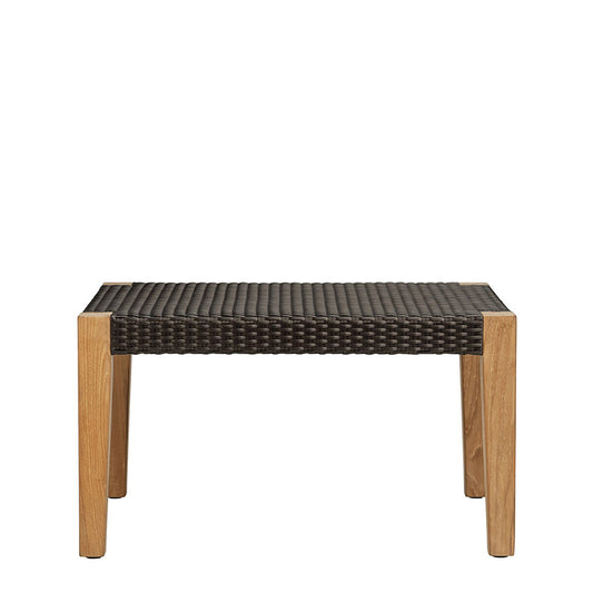 Quinta Teak / Woven Ottoman Table 70