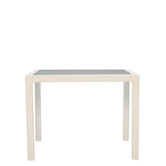 JANUSFIBER GLASS TOP DINING TABLE SQUARE 99