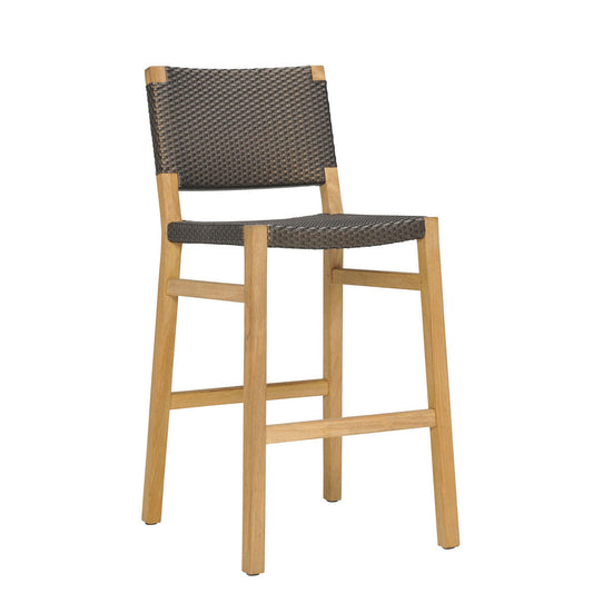 TADLOW TEAK & WOVEN BARSTOOL - BRONZE