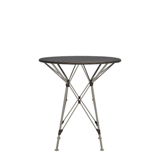 Whisk Side Table RD 52cm/Woven/Silver/Bronze