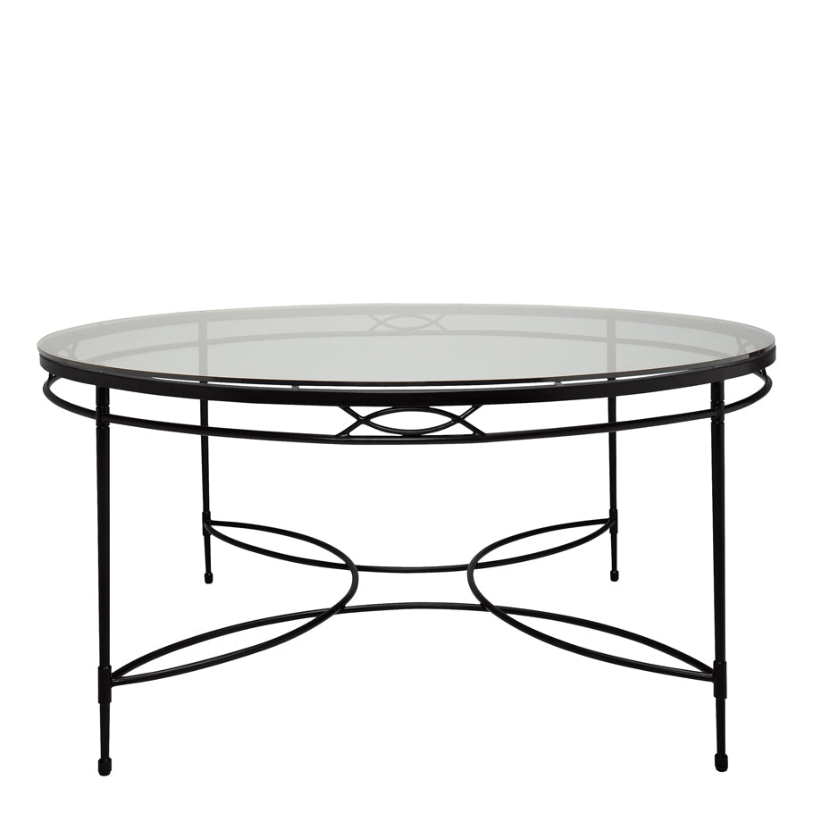 Amalfi Glass Top Dining Table Round 122