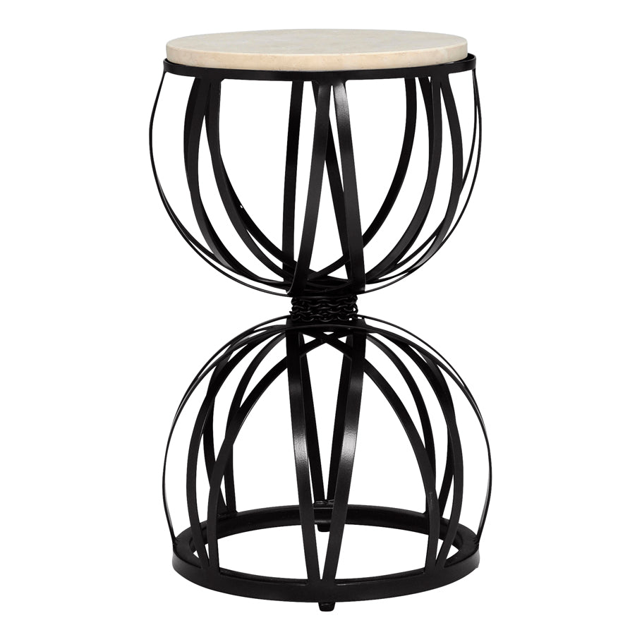Amalfi Stone Top Hourglass Side Table 33
