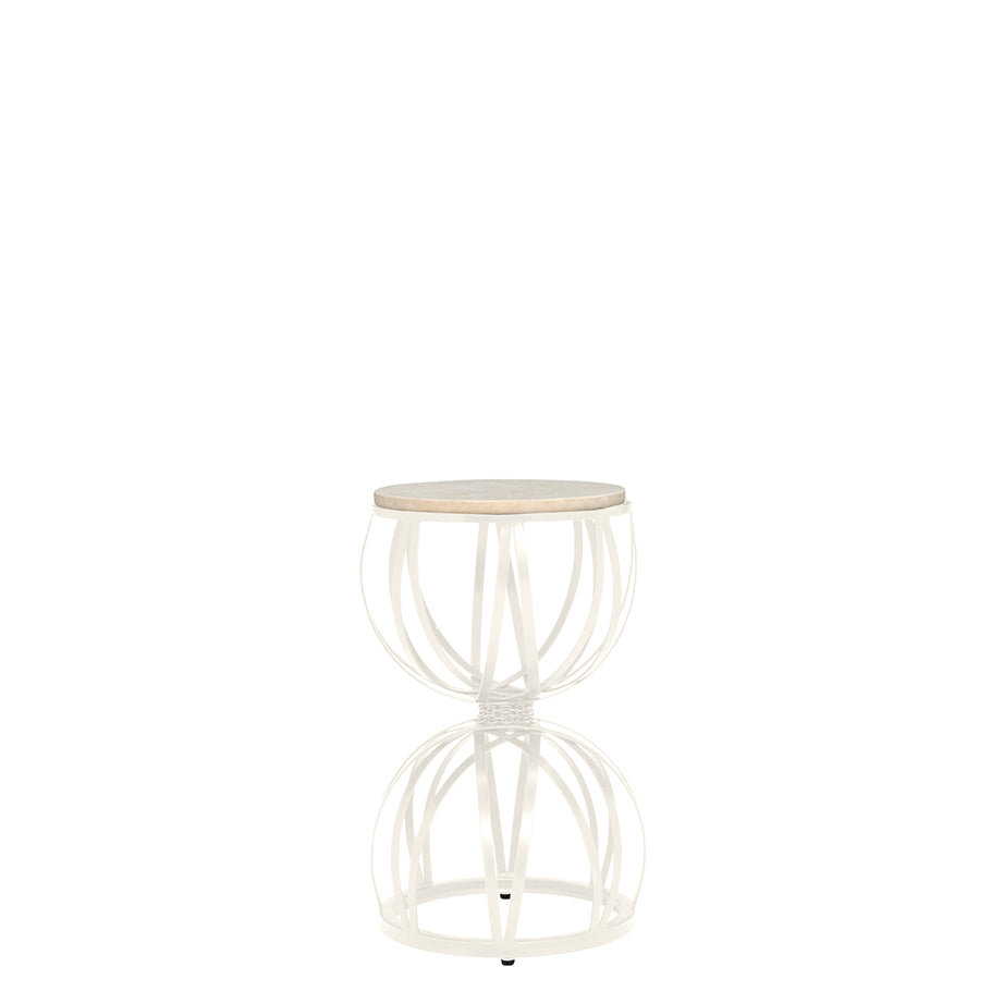 Amalfi Stone Top Hourglass Side Table 33