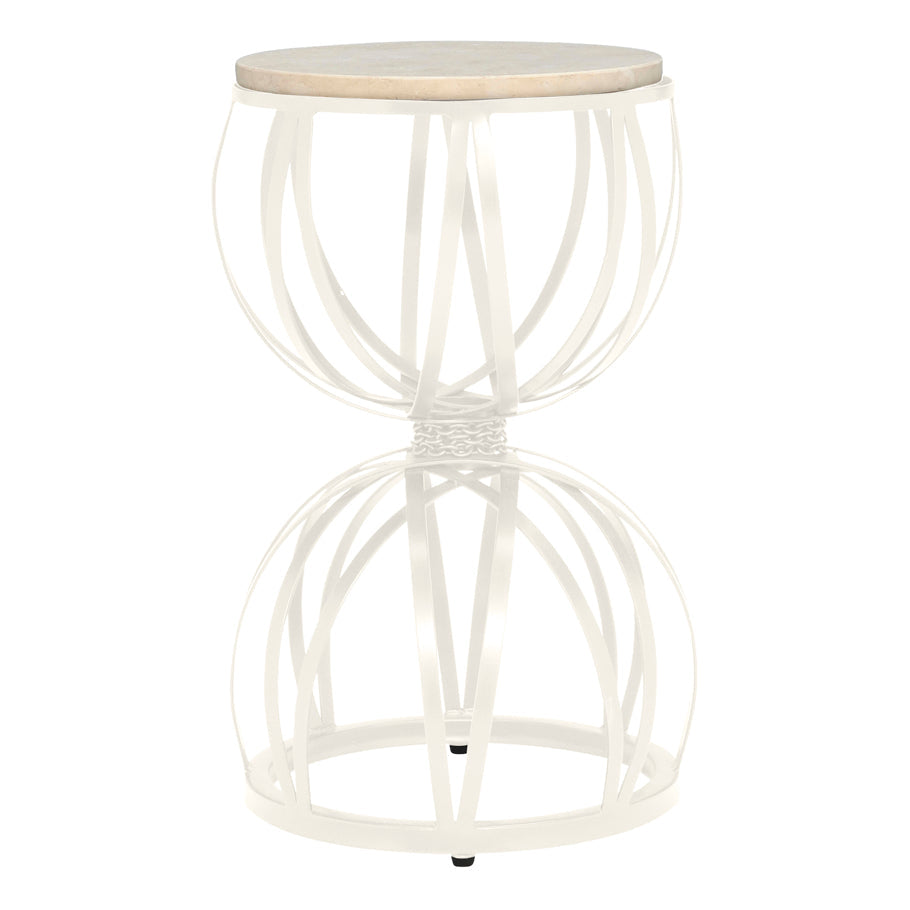 Amalfi Stone Top Hourglass Side Table 33