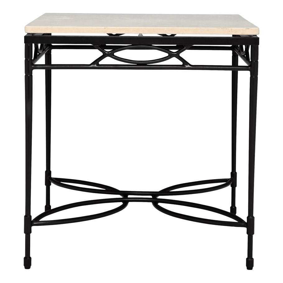 Amalfi Stone Top Side Table Square 56