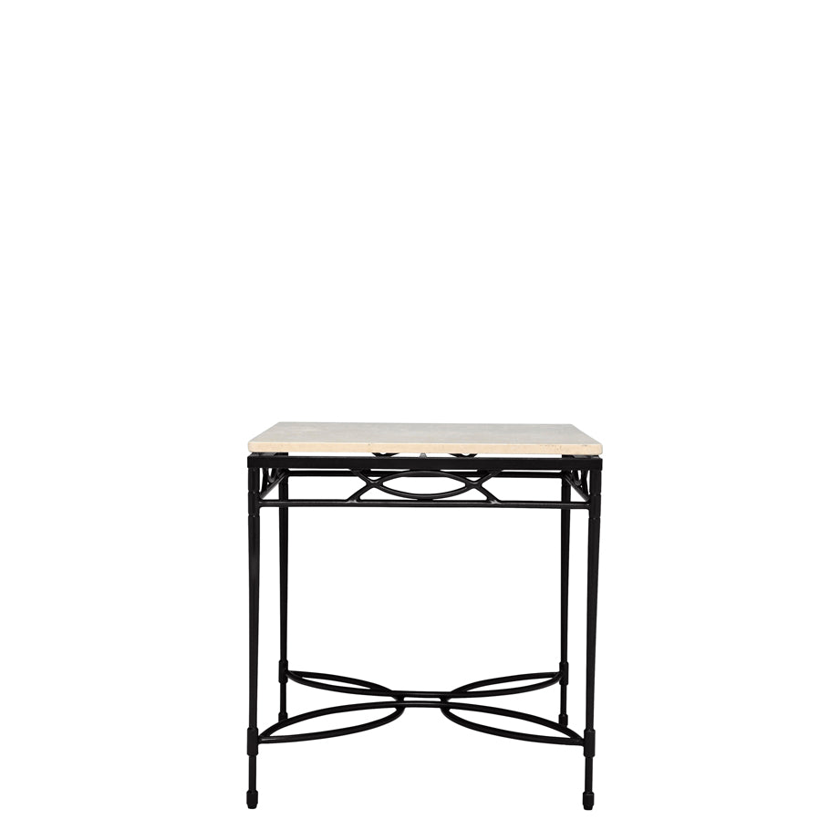 Amalfi Stone Top Side Table Square 56
