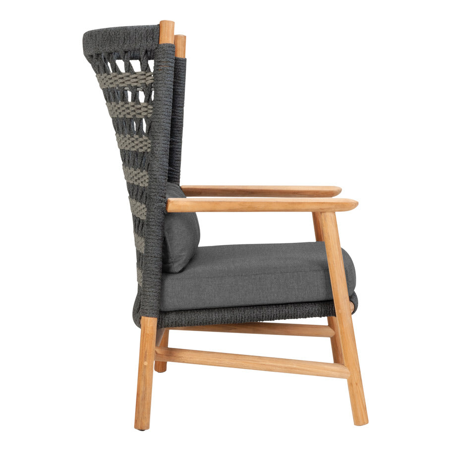 Anatra Teak High Back Lounge Chair