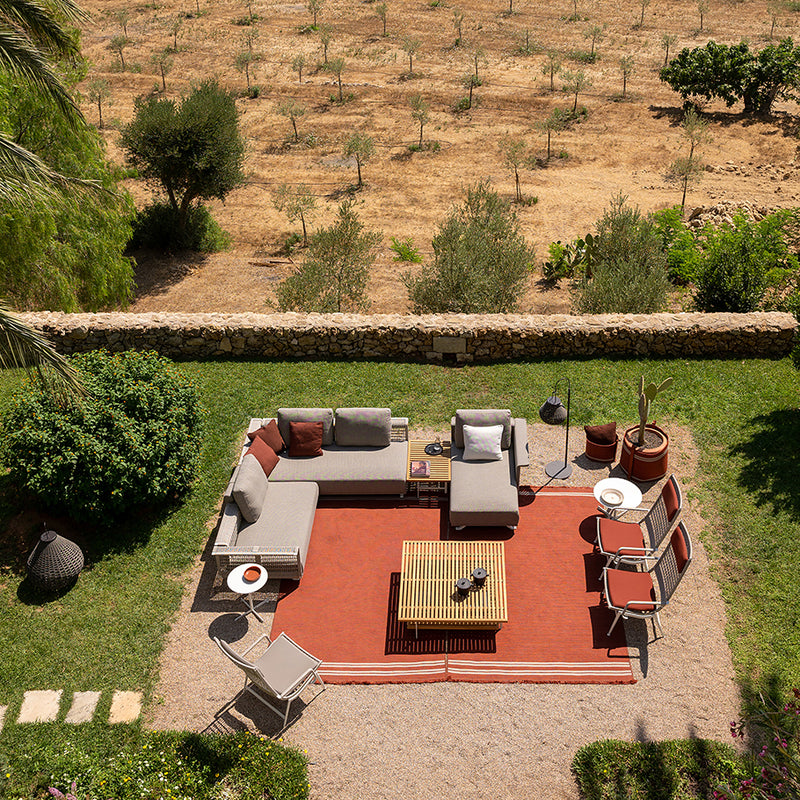 Solaria 2-Seater Sofa 1 Armrest Left With Woven Structure