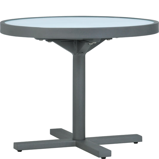 Duo Glass Top Side Table RD 53/Graphite