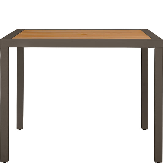 Koko II Januswood Dining Table Round 90 With Umbrella Hole - Bronze/Teak