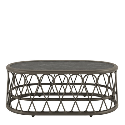 Plume Cocktail Table Oval 110 - Grey Owl