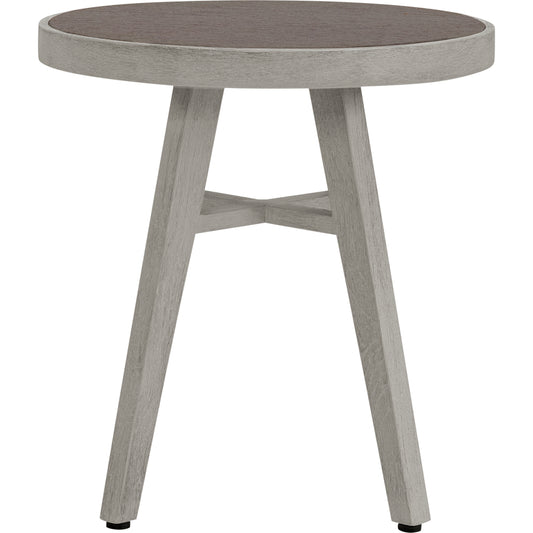 Rock Garden SideTbl RD 38 - DriftwoodTeak/TxRssDn