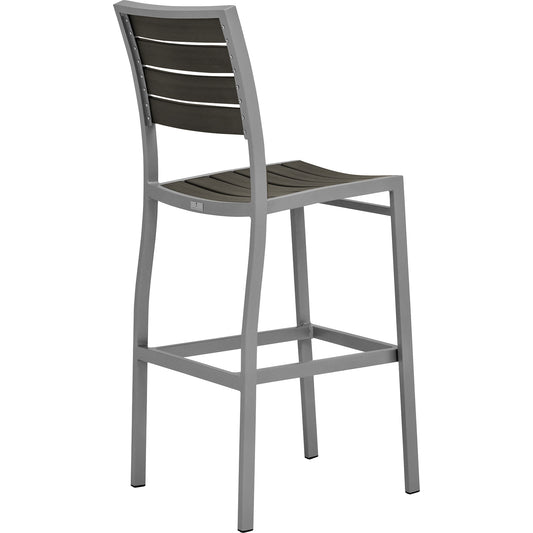Tate Barstool - Silver/Coffee