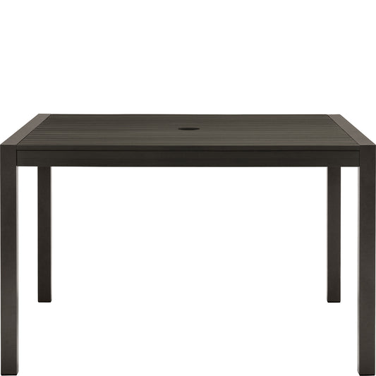 Tate DiningTbl w/UmbHole SQ 117 - Bronze/Coffee