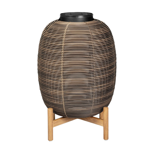 Tika Teak Base Lantern Large