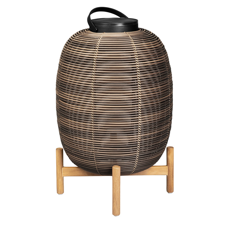 Tika Teak Base Lantern Large