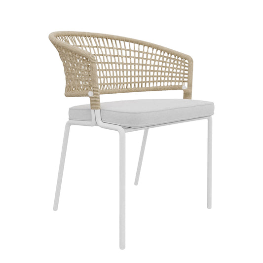 Contour Armchair - White/Linen