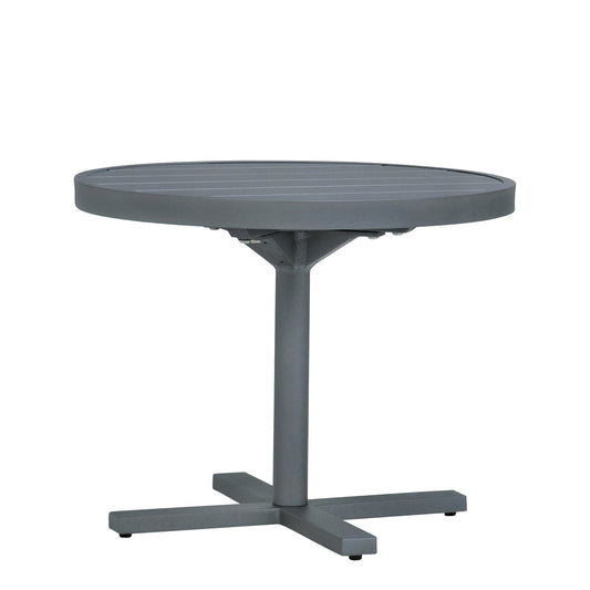 Duo Aluminum Side Table Round - Graphite