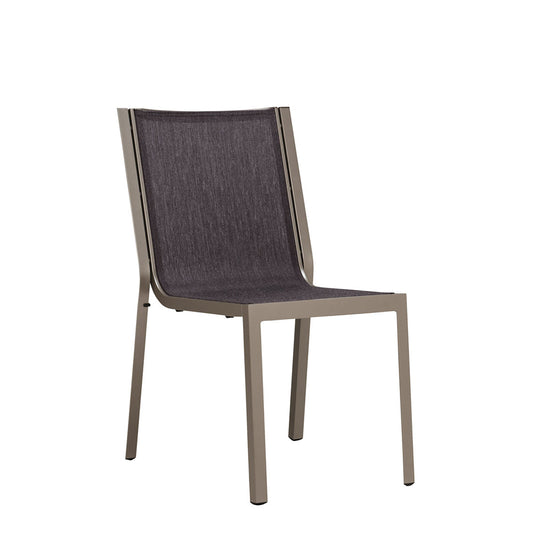 Trig Stackable Side Chair - Chassis Silver/Tyrian Purple