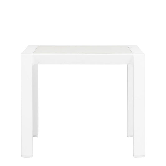 Trig Ceramic Side Table Square 48 - Cirrus White